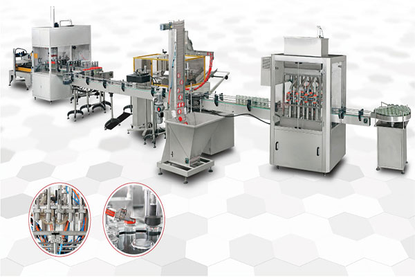 全自动液体灌装机生产线